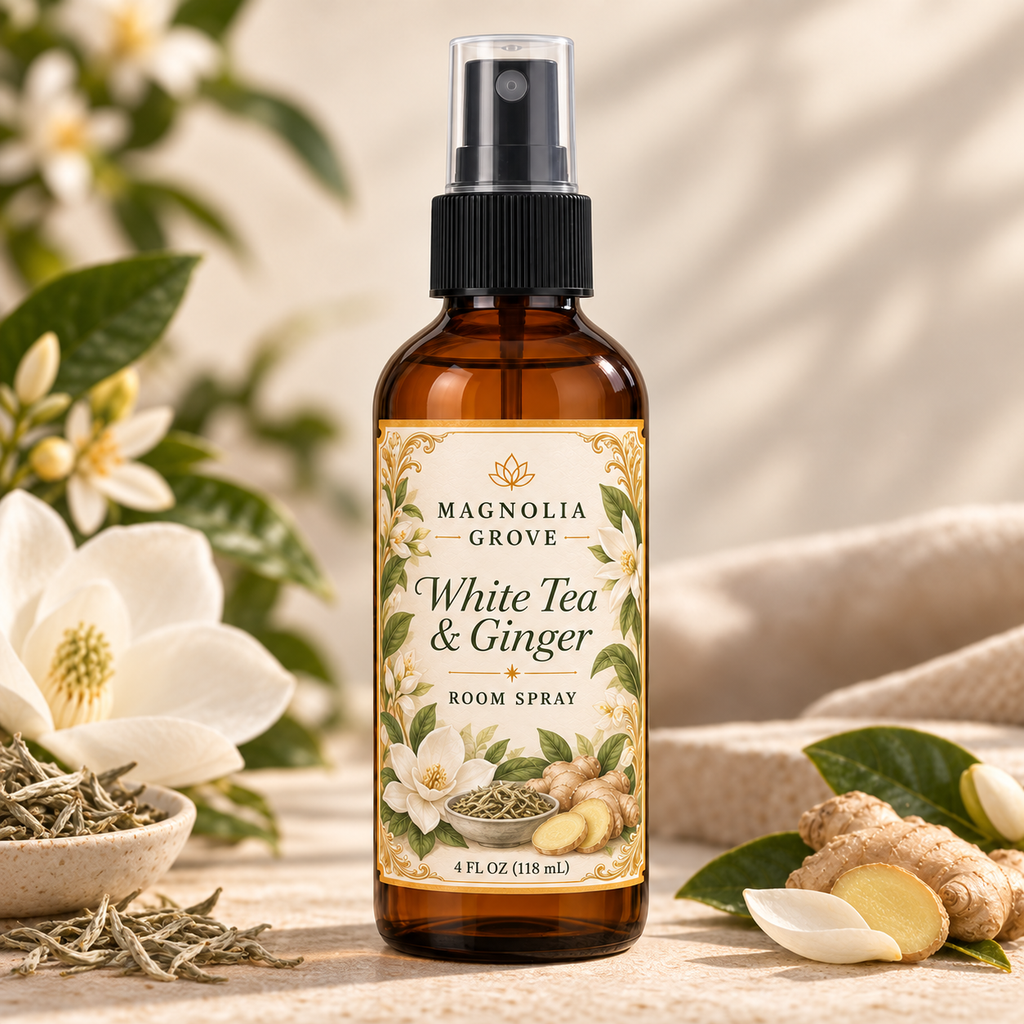 White Tea Afternoon Gift Pack — included room spray: White Tea & Ginger