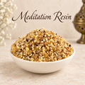 Meditation Resin natural resin incense in an elegant ceramic bowl