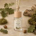 Moss & Oak Car Air Freshener — 8 mL glass bottle with wood cap