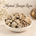 Mystical Benzoin Resin natural resin incense in an elegant ceramic bowl