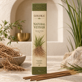 Goloka Natural Vetiver Incense Sticks – 15 Gram Pack