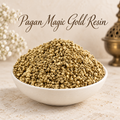 Pagan Magic Gold Resin natural resin incense in an elegant ceramic bowl