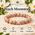 Peach Moonstone 8mm stretch bracelet hero