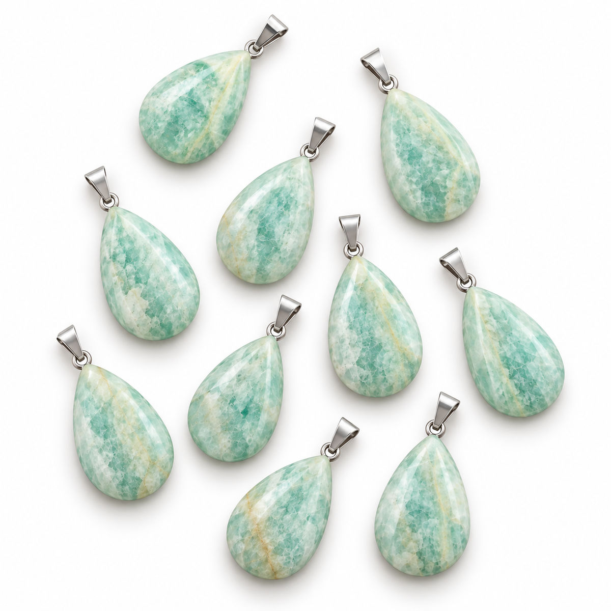 Picture stone drop pendant — variations