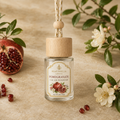 Pomegranate Car Air Freshener — 8 mL glass bottle with wood cap