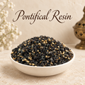 Pontifical Resin natural resin incense in an elegant ceramic bowl