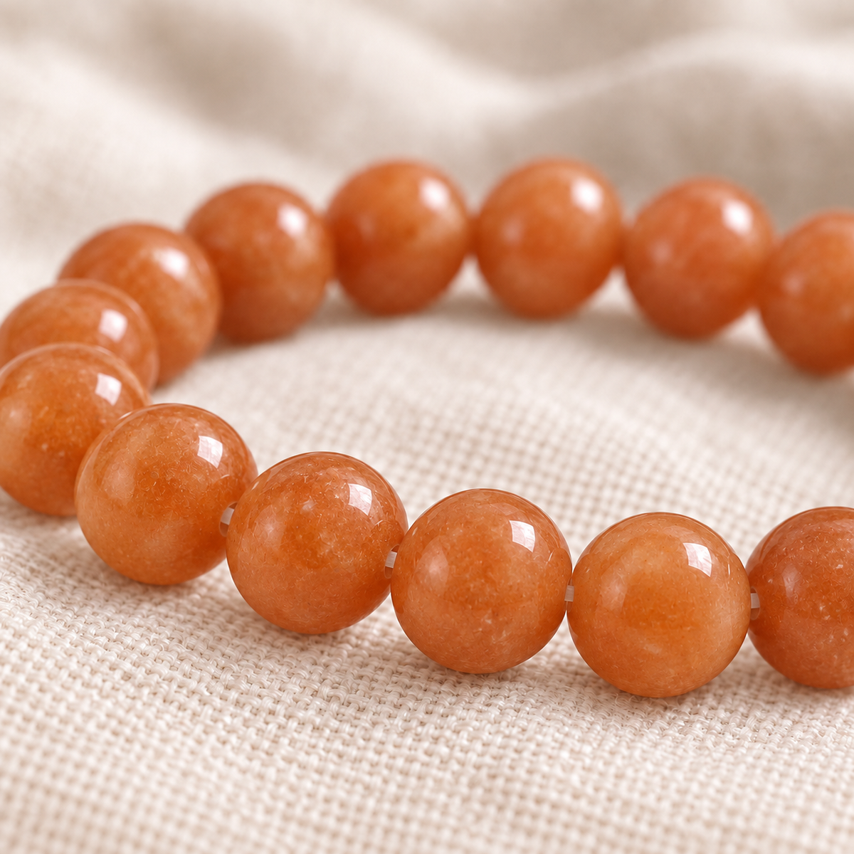 Red Aventurine 8mm stretch bracelet macro