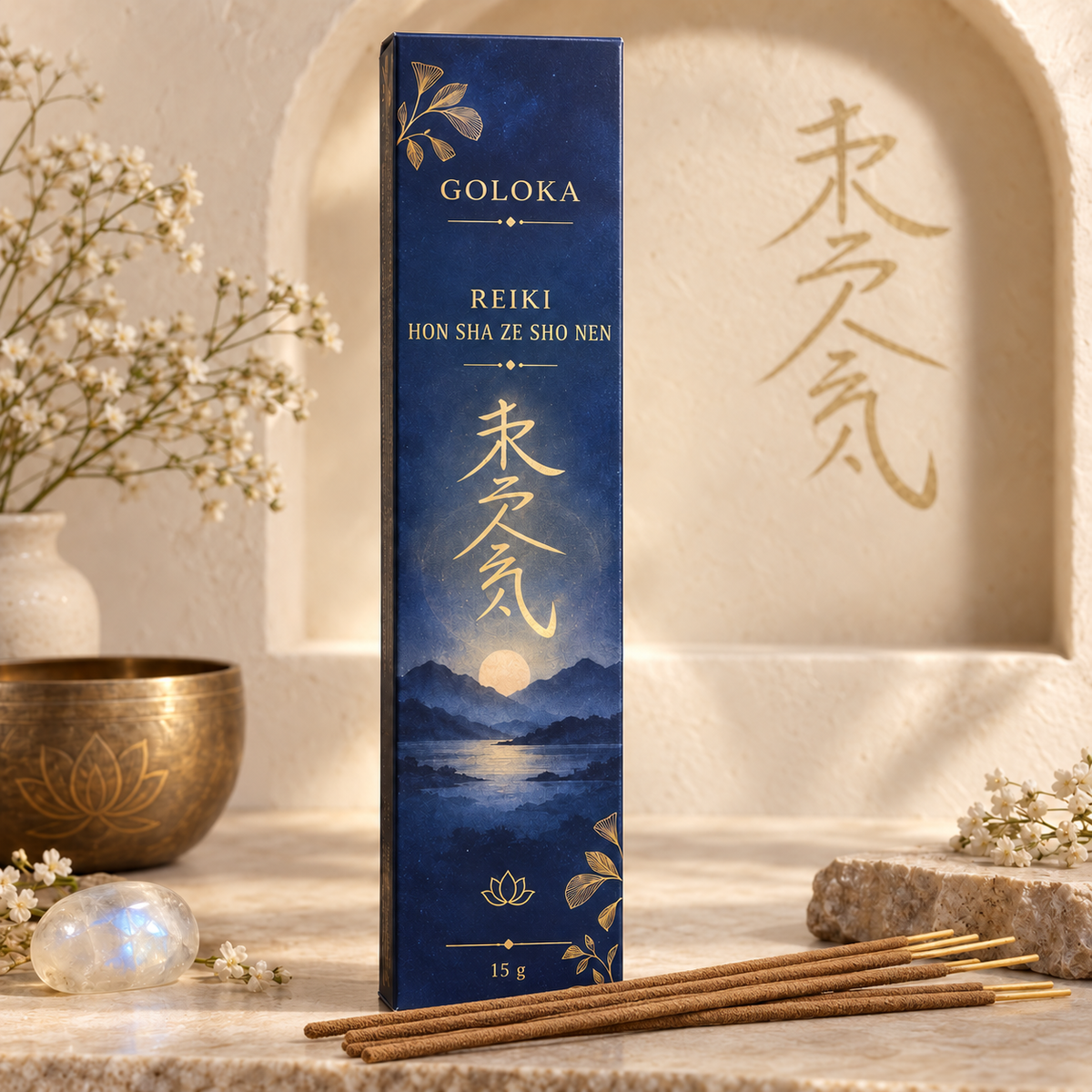 Goloka Reiki Hon Sha Ze Sho Nen Incense Sticks – 15 Gram Pack