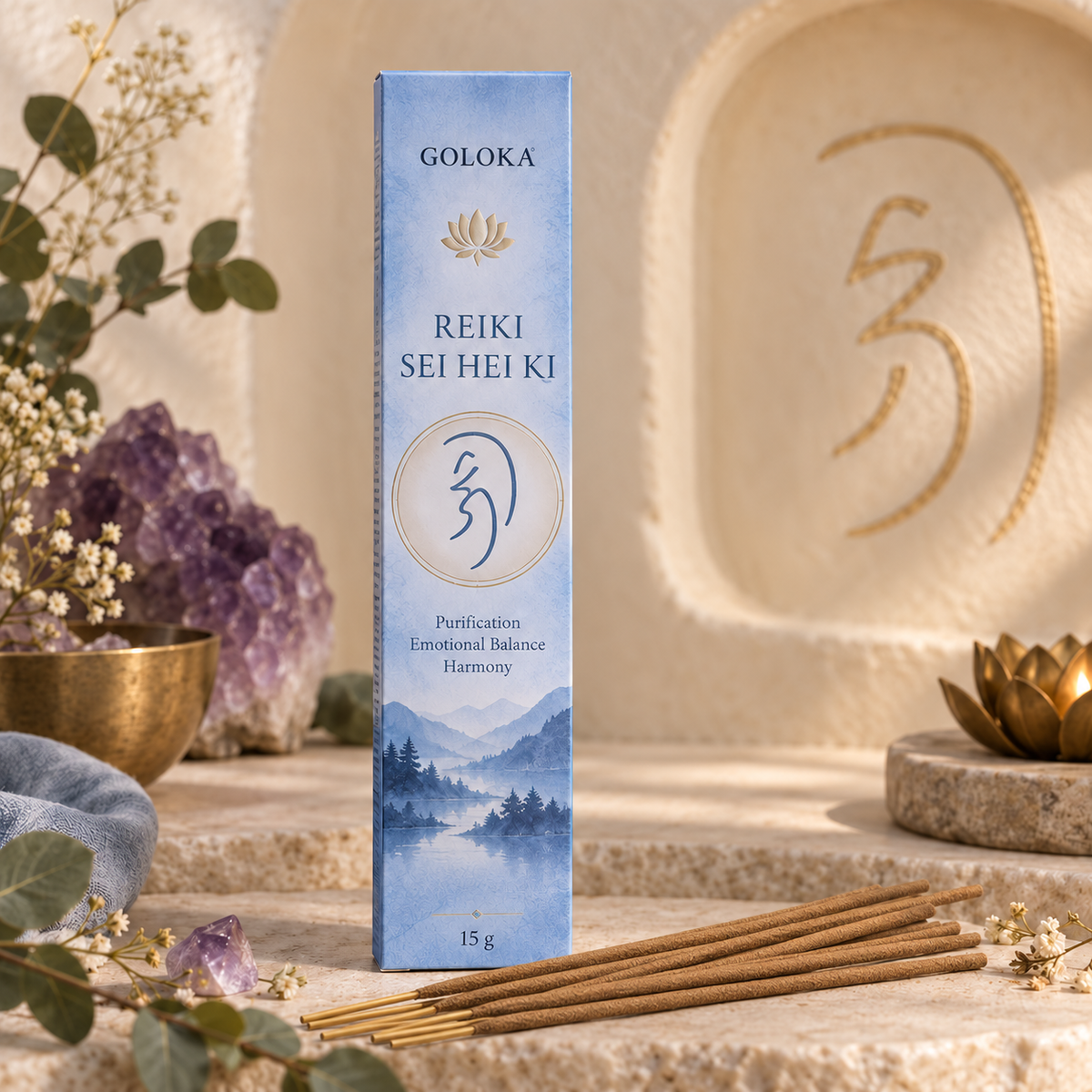 Goloka Reiki Sei Hei Ki Incense Sticks – 15 Gram Pack