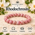 Rhodochrosite 8mm stretch bracelet hero