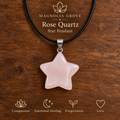Rose Quartz Star Pendant — main image
