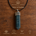 Ruby in Fuchsite pencil pendant — main branded image