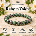 Ruby in Zoisite 8mm stretch bracelet hero