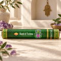 SAC Hand of Fatima incense, 20 sticks, displayed horizontally with a hamsa accent