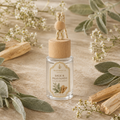Sage & Palo Santo Car Air Freshener — 8 mL glass bottle with wood cap