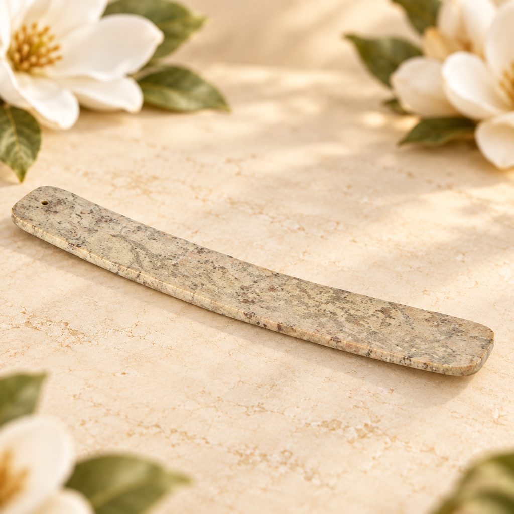 Natural Soapstone Incense Boat Burner – 10 Inch in Magnolia Grove styling