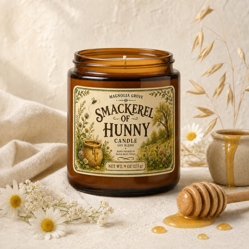 Smackerel of Hunny 9 oz soy-blend candle from Magnolia Grove Gifts