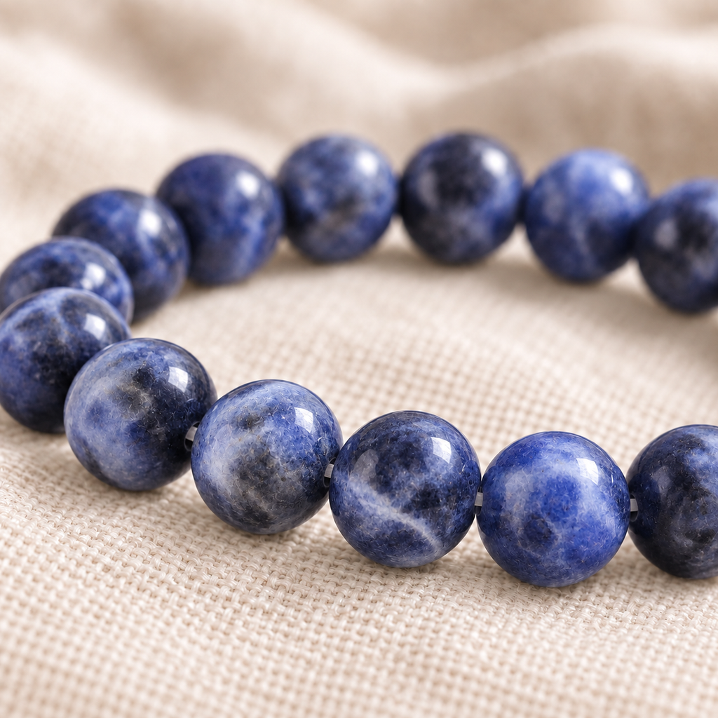 Sodalite 8mm stretch bracelet macro