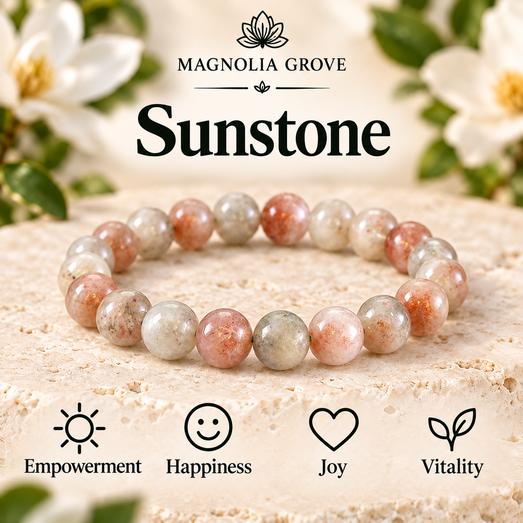 Sunstone 8mm stretch bracelet hero