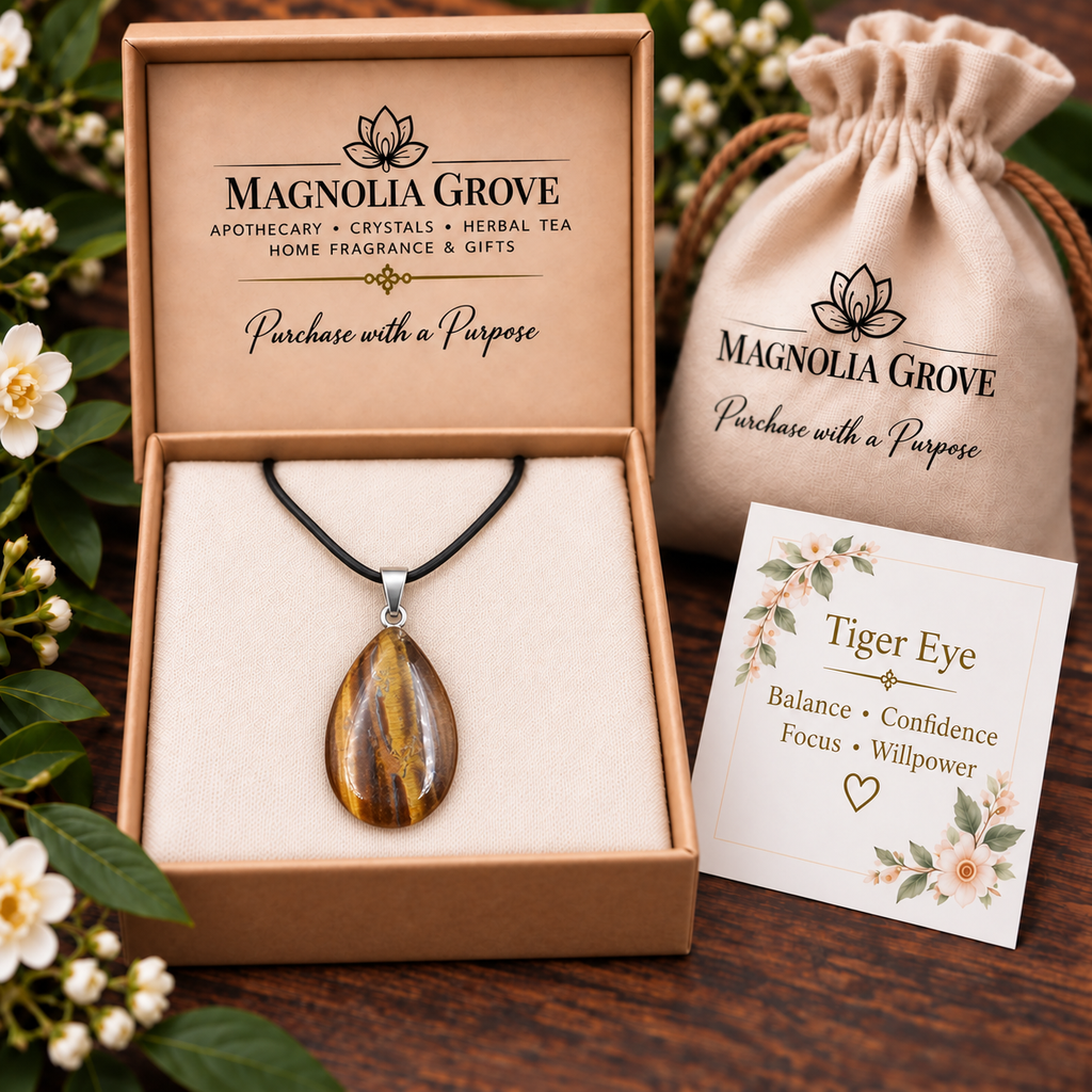 Tiger Eye drop pendant — gift