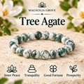 Tree Agate 8mm stretch bracelet hero