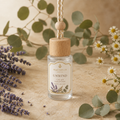 Unwind Car Air Freshener — 8 mL glass bottle with wood cap