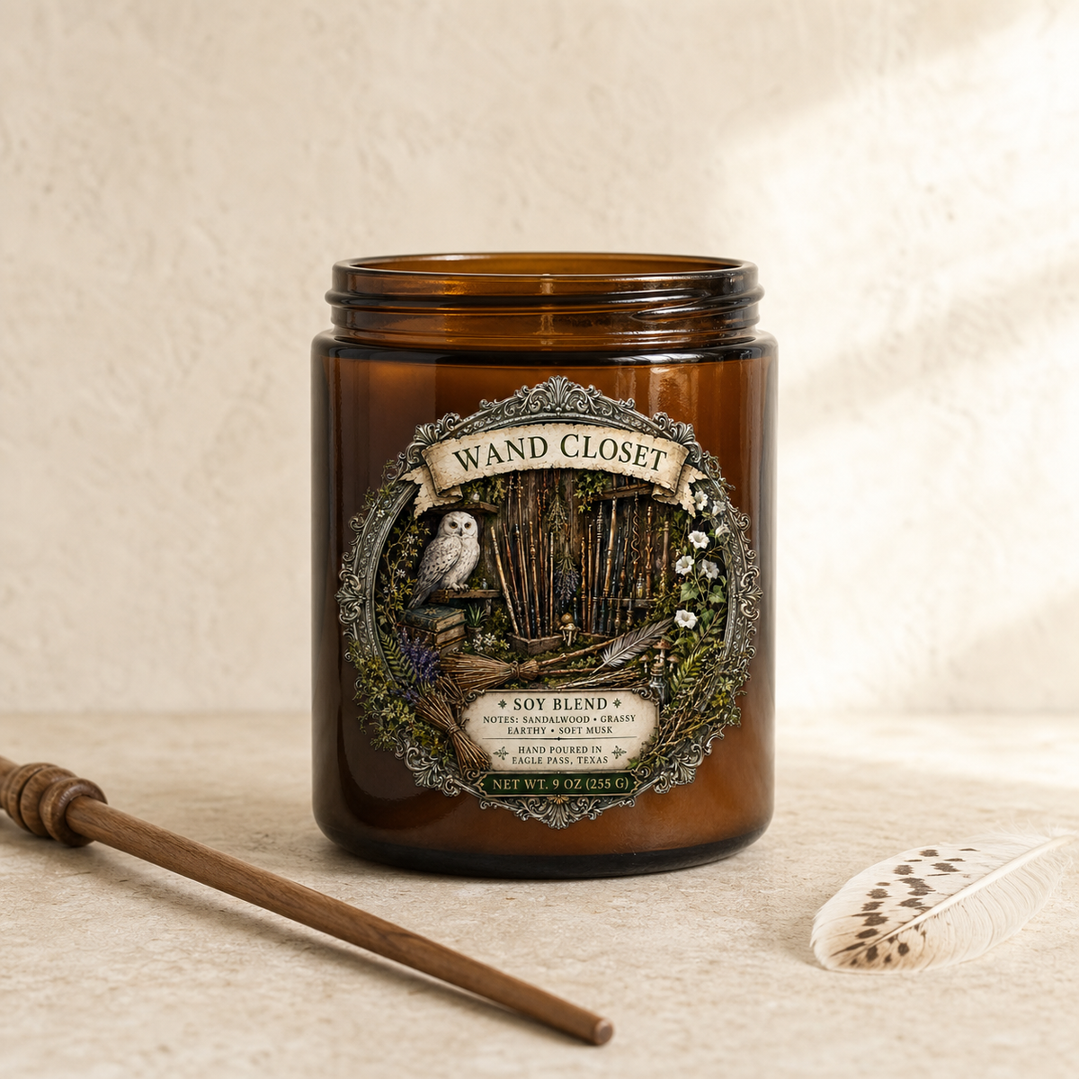 Wand Closet 9 oz storybook candle from Magnolia Grove Gifts