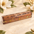 Tree of Life Carved Wooden Incense Box Burner – 12 Inch