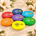 Chakra Tree of Life Wooden Incense Plate Burners – Set of 7, 4 Inch
