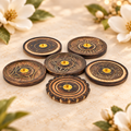 Assorted Wooden Stick & Cone Plate Burners – Set of 6, 4 Inch