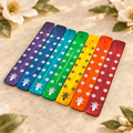 Chakra Earth Goddess Wooden Incense Stick Holders – Set of 7, 10 Inch