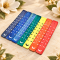 Chakra Moon Wooden Incense Stick Holders – Set of 7, 10 Inch