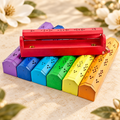 Seven Chakra Color Wooden Incense Box Burners – Set of 7, 12 Inch