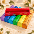 Chakra Om Wooden Incense Box Burners – Set of 7, 12 Inch