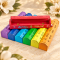 Chakra Hamsa Wooden Incense Box Burners – Set of 7, 12 Inch