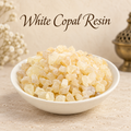White Copal Resin natural resin incense in an elegant ceramic bowl