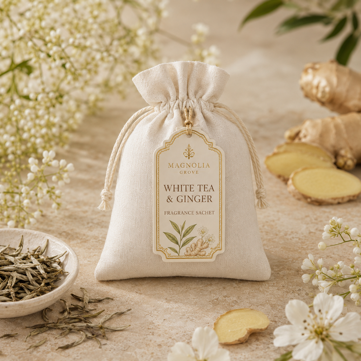 White Tea & Ginger Fragrance Sachet