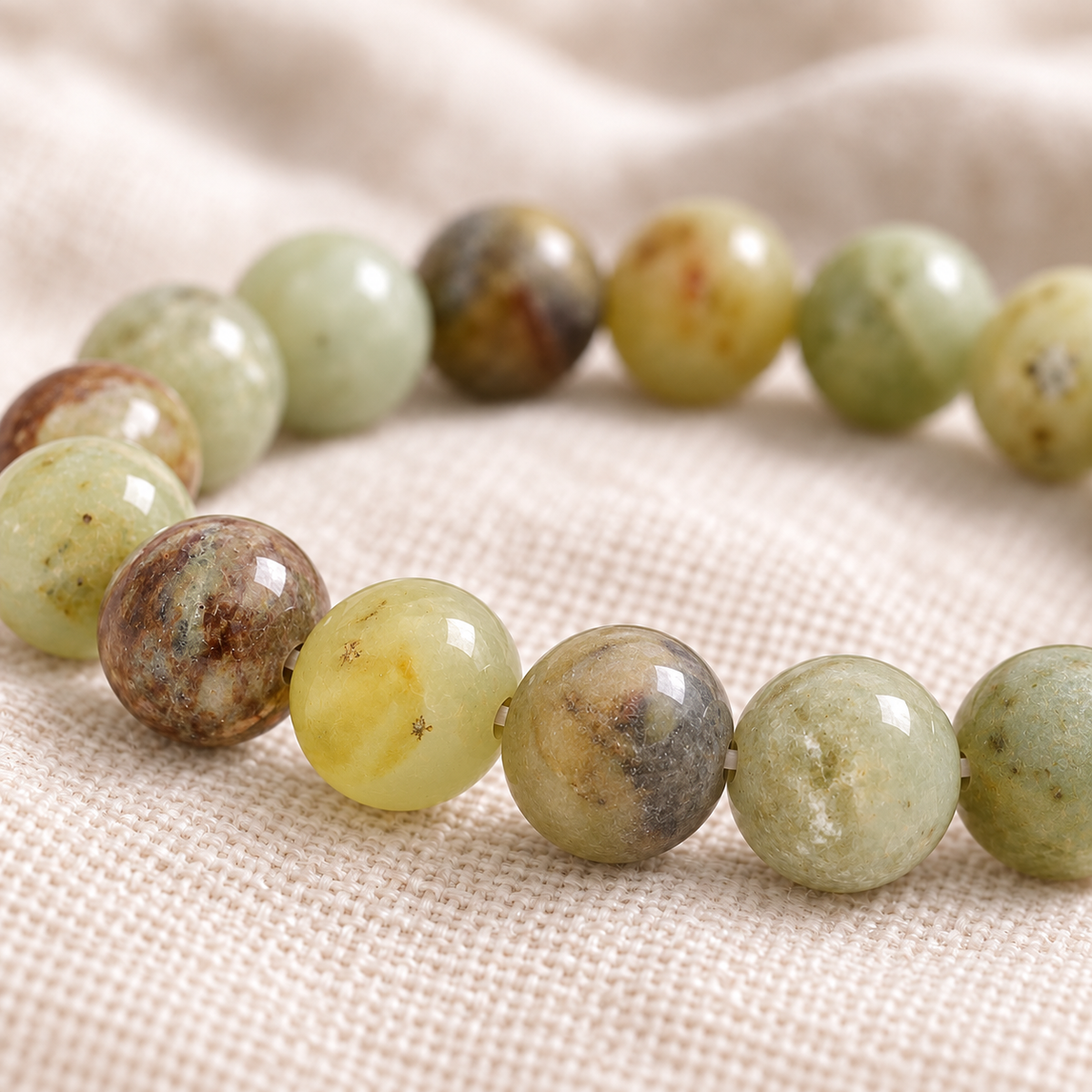Xiuyan Jade 8mm stretch bracelet macro