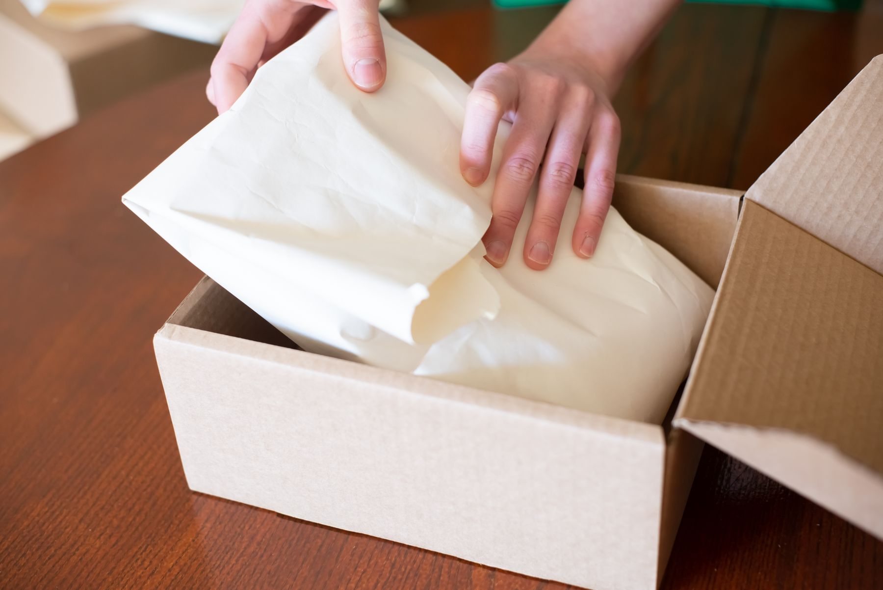 Small business order packed for shipping